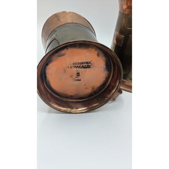 Ethan Allen Copper Pitchers Set of 2 - Made in Israel - Picture 6 of 8